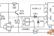 电工测试工具中的能够显示开路状态的逻辑笔之电路图 一(CD4001)