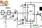 单片机制作中的CD4017构成的闪烁灯电路图