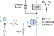 N沟道MOSFET继电器开关电路