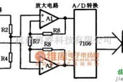 特种集成传感器中的称重传感器制作的便携式电子手提秤电路图