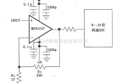 增益可调放大中的由MAX4107构成的同相增益电路