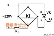 晶闸管控制中的单向晶闸管交流调压电路图