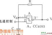 多谐振荡产生中的由CC4093组成的自激多谐振荡器电路图