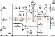 电源电路中的6W/5V/1.2A,90–265 VAC输入反激式电源电路原理图