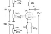 电子管功放中的电子管单级多路通过电阻耦合的输入电路