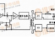 传感器电路中的旋涡式流量计的放大电路与转换电路图