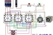 星三角启动带中间继电器实物接线图