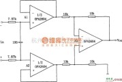 运算放大电路中的OPA2604构成的具有低通滤波的差动放大电路电路图