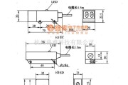 开关电路中的红外光电开关外形尺寸电路图