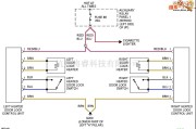 奥迪中的1997奥迪 A6 加热门锁电路图