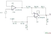 电平转换：双电源到单电源放大器，±15V至5V