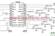 电源电路中的THS7364单电源DC输入/输出耦合视频线路驱动器电路原理图