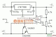 电源电路中的CW7900构成的跟踪式集成稳压电源电路图