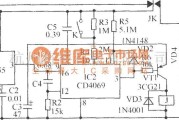 电源电路中的太阳能电池组成的自动控制节能灯电路