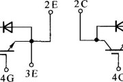 GA系列IGBT单开关型模块的内部接线图