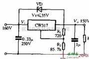 稳压电源中的一款高输出电压的稳压电源电路图