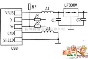 接口电路中的USB接口电路的原理图