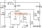 语音电路中的555构成的关灯提醒器电路图