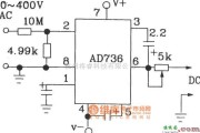 DC-DC中的由AD536组成AC／DC转换器电路图