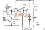 红外线热释遥控中的红外遥控音乐插座电路(二)(PH303A)