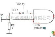 多种频率信号中的CD4093的正弦波转方波电路图