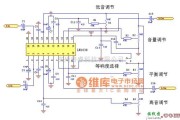 语音电路中的用LM1036制作的音调电路图