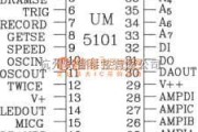 语音电路中的语音合成芯片UM5101基本应用电路图