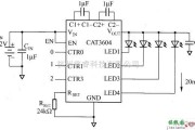 LED电路中的CAT3604驱动白光LED电路图