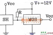 霍尔传感器中的SH型霍尔开与MOS电路连接输出接口电路图