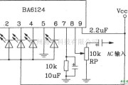 LED电路中的BL6124五位LED电平表驱动集成电路基本应用电路