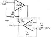 增益可调放大中的温度补偿对数响应的反馈放大电路(VCA610/OPA620)