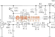 光敏二极管、三极管电路中的光敏三极管构成的门控电灯开关电路