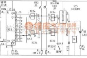 定时控制中的可调式可循环定时控制器(CD4001、CD4017)电路图