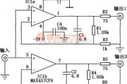 视频放大电路中的MAX457CPA构成的双路视频放大电路