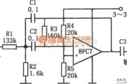 滤波器中的单电源低电压带通滤波器(8FC7)电路图