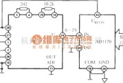 传感信号调理中的由宽带应变信号调理器1B31、18位A／D转换器AD1170和MCS-51单片机构成的压力变送器数据采集系统电路