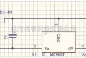 稳压电源中的输出-5V直流电压的稳压电源电路图