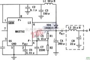 电源电路中的由MAX752构成的DC-DC变换器电路