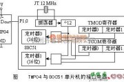 温度传感电路中的单片机的接口电路图