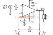 集成音频放大中的LM4700／4701的双电源供电音频功率放大电路