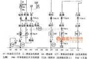 大众（上汽）中的帕萨特机油压力开关、燃油泵、燃油表传感器、里程表传感器、冷却液位开关传感器和机油状态传感器电路图