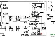 仪器仪表中的多个元件构成的导电测试仪电路图