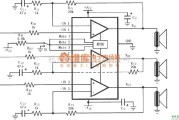 集成音频放大中的LM4781的双电源供电的音频功率放大电路