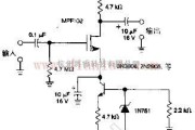 线性放大电路中的带电流偏置的JFET放大器电路原理图