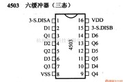 数字电路中的4000系列数字电路,4503六缓冲器(三态)