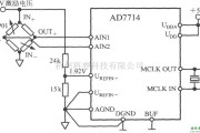 传感信号处理中的由5通道低功耗可编程传感器信号处理器AD7714构成压力测量系统电路