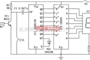 专用测量/显示电路中的CH233、CD4017B构成的星期数码显示器