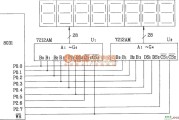 LED电路中的ICM7212AM 4位并行显示/译码/驱动器(硬件译码)构成的8位静态LED显示器电路