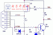 用廉价三极管代替MAX232芯片电路图