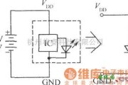 LED电路中的单只闪烁发光二极管的应用电路图